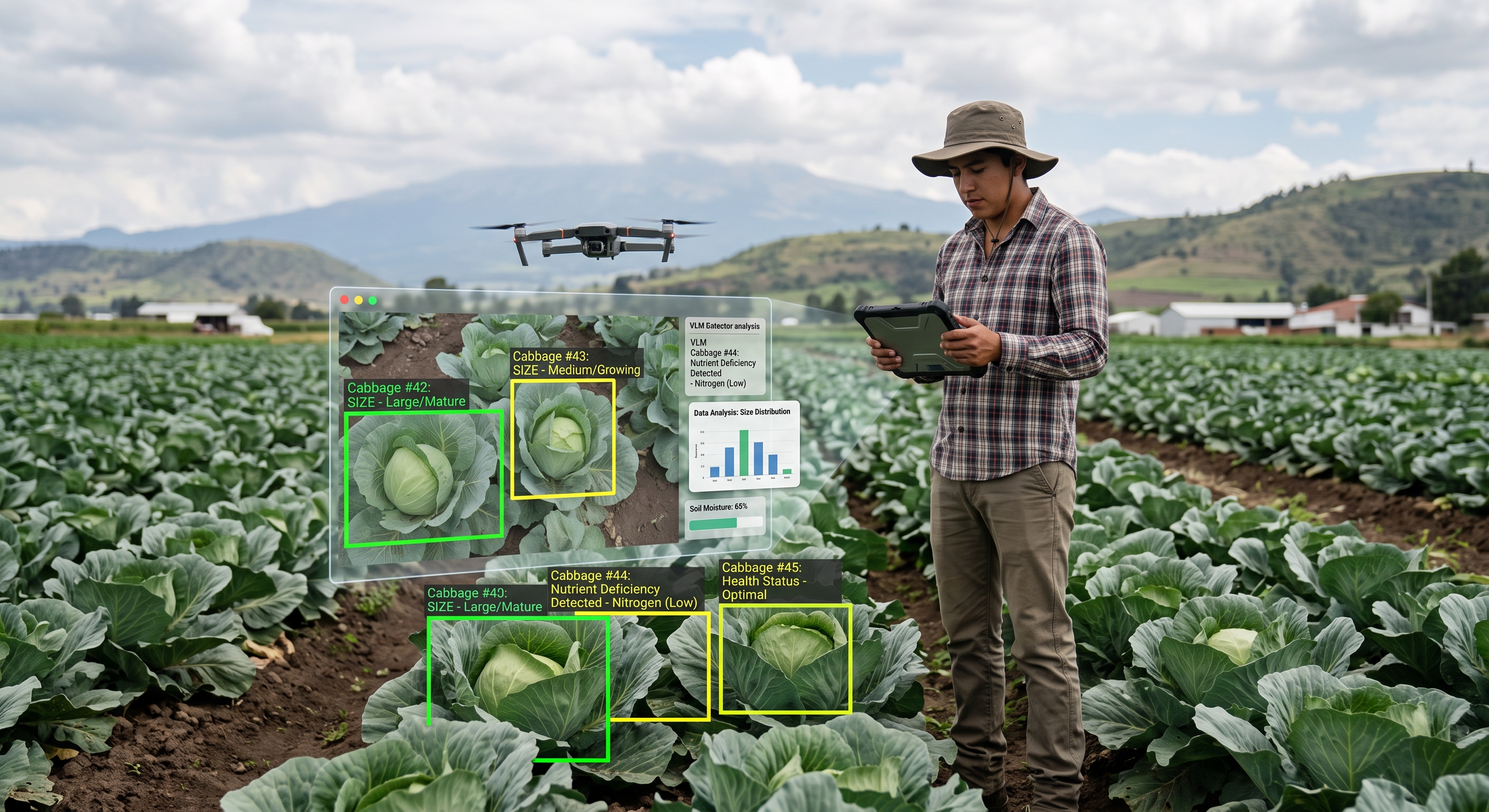 Demostración: detección de tamaño, defectos y estado en cultivo